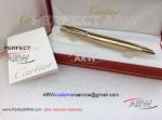 Perfect Replica Wholesale Trinity de Cartier Yellow Gold Ballpoint Pen Best Gifts